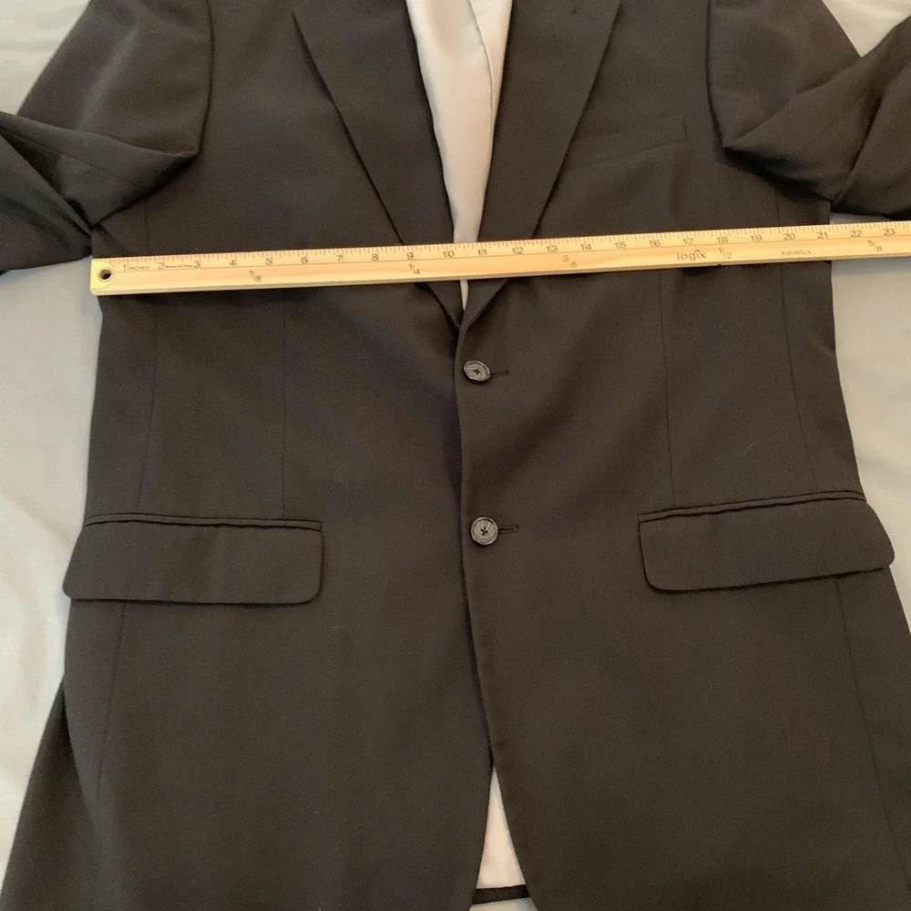 Alexander Julian Colours Blazer Mens 40 Black Two Button Notch Lapel Jacket